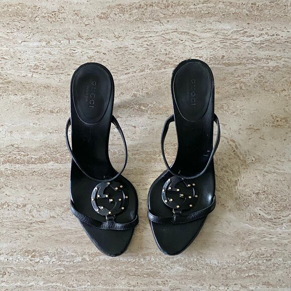 Gucci Shoes - Vintage Gucci Stud GG Sandal Heels